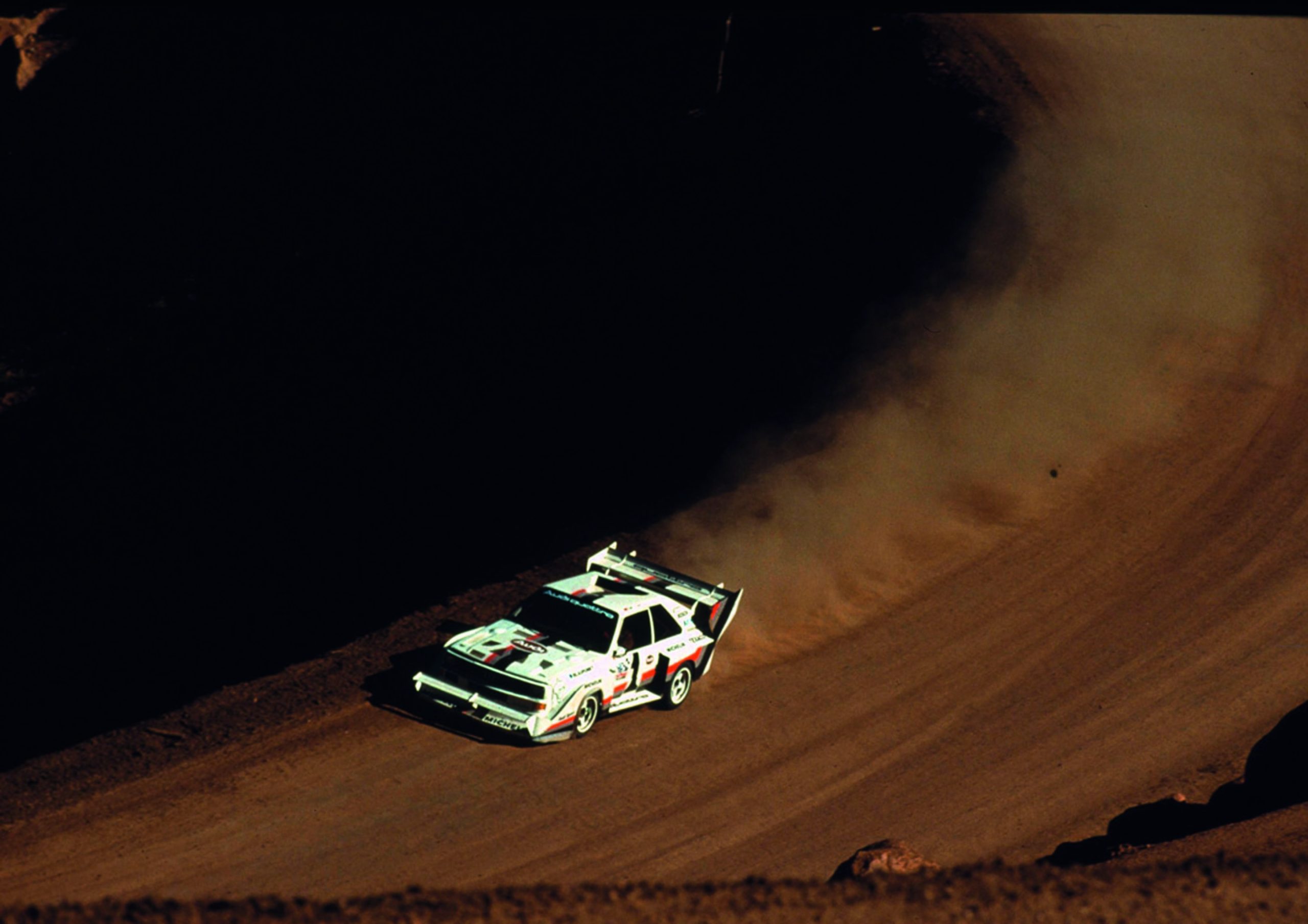 Anniversary magazine Motorsports - Incomparable - Walter Röhrl flat out on Pikes Peak, completely in his element.