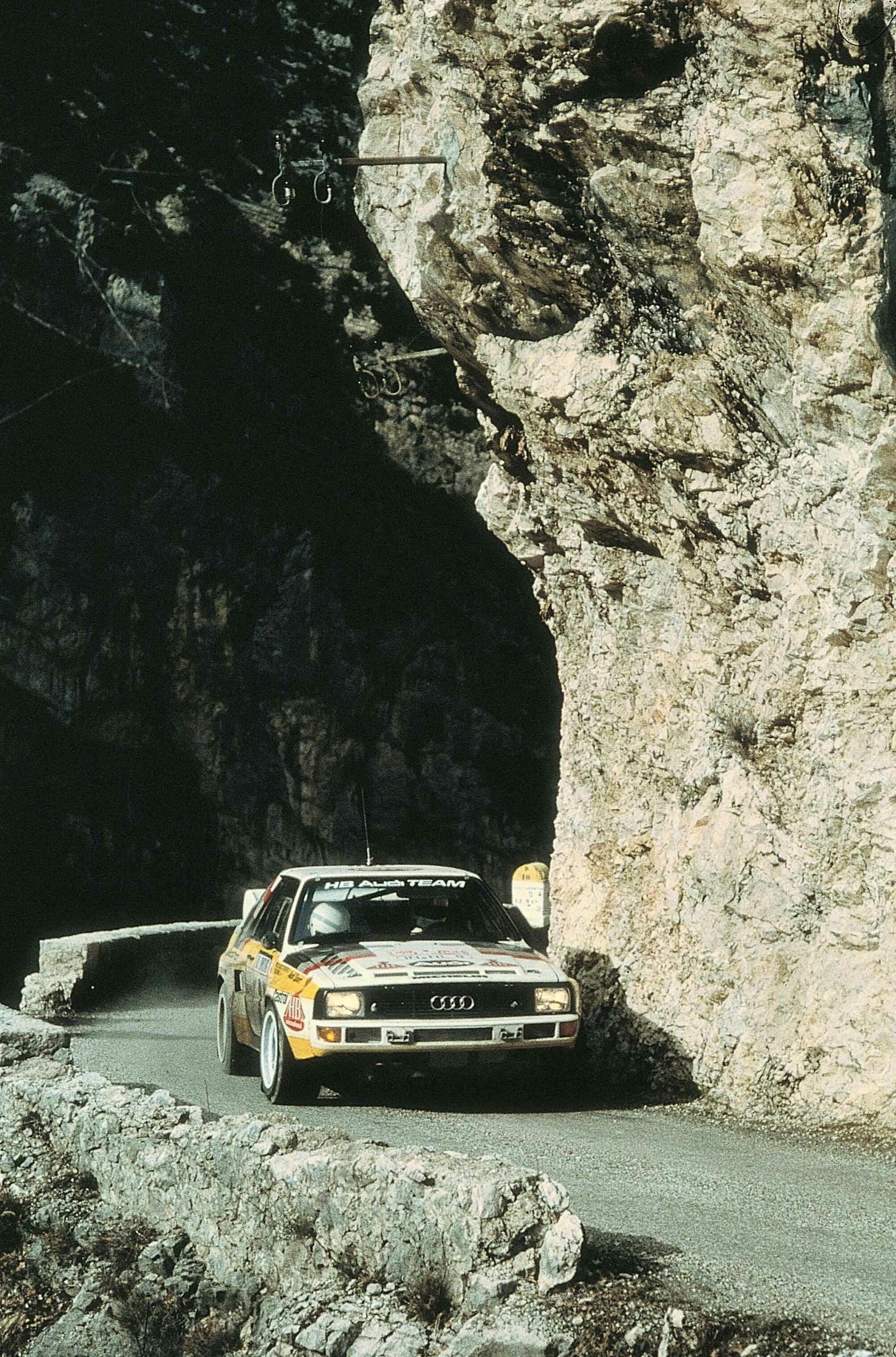Audi Motorsport History - 1985: The Audi Sport quattro during the Rally Monte Carlo