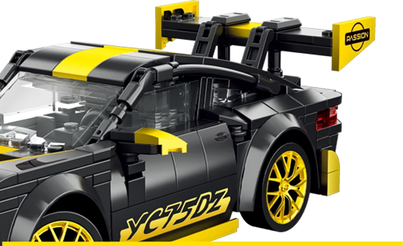 A striking racing rear wing