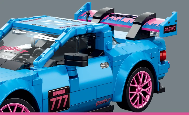 A striking racing rear wing